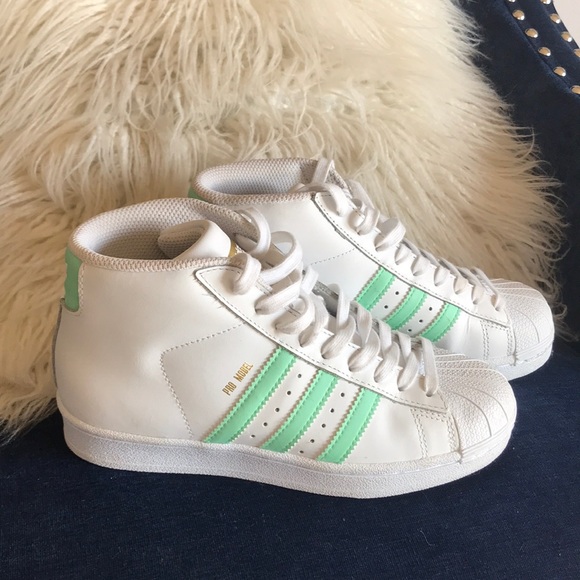 adidas Other - Adidas Pro Model high tips - mint/white
